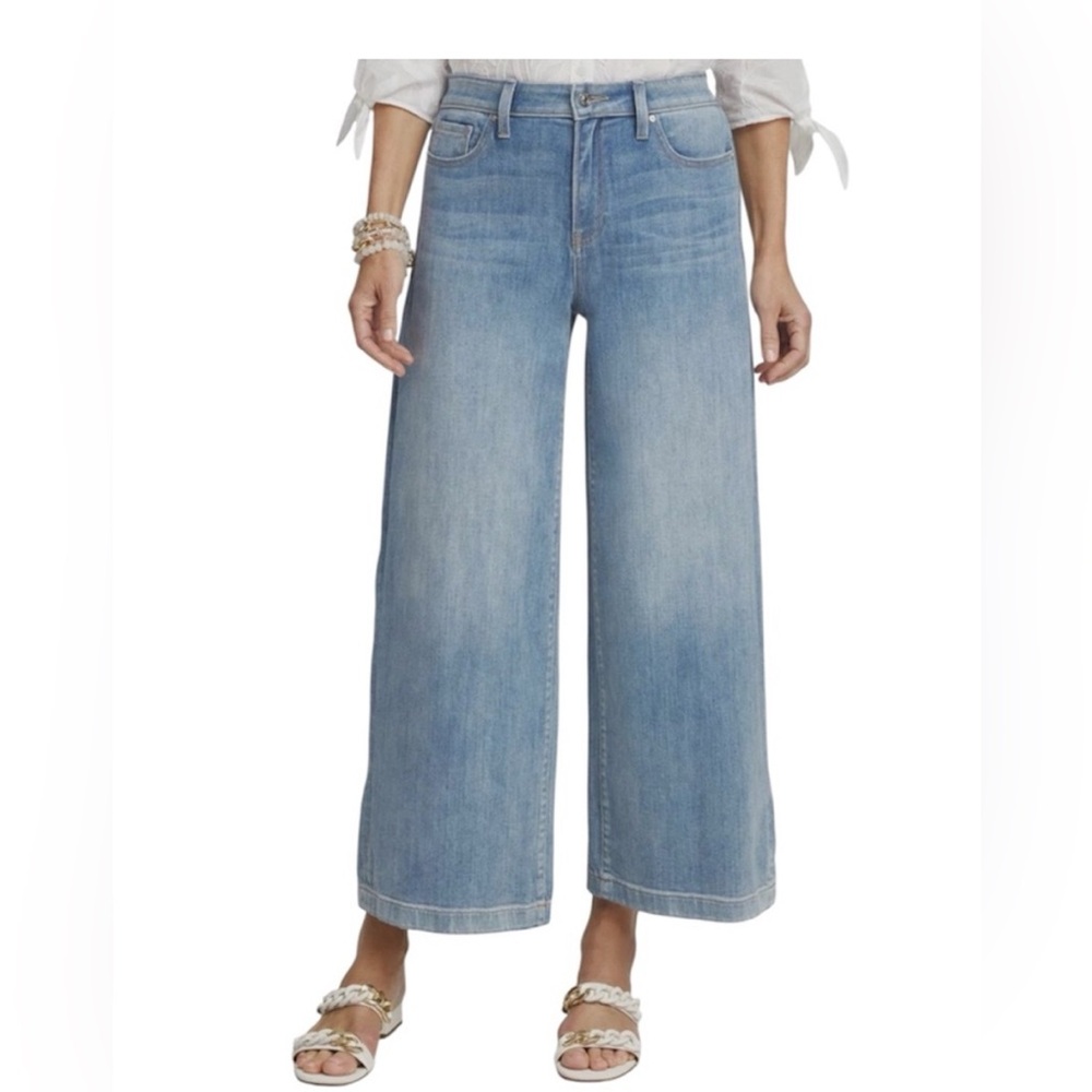 Chico's Light Wash Blue Wide Leg Jeans